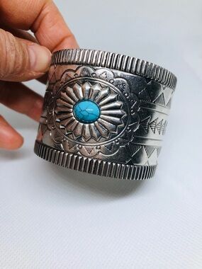 Turquoise Cuff Bracelet - Handcrafted Women’s Jewelry